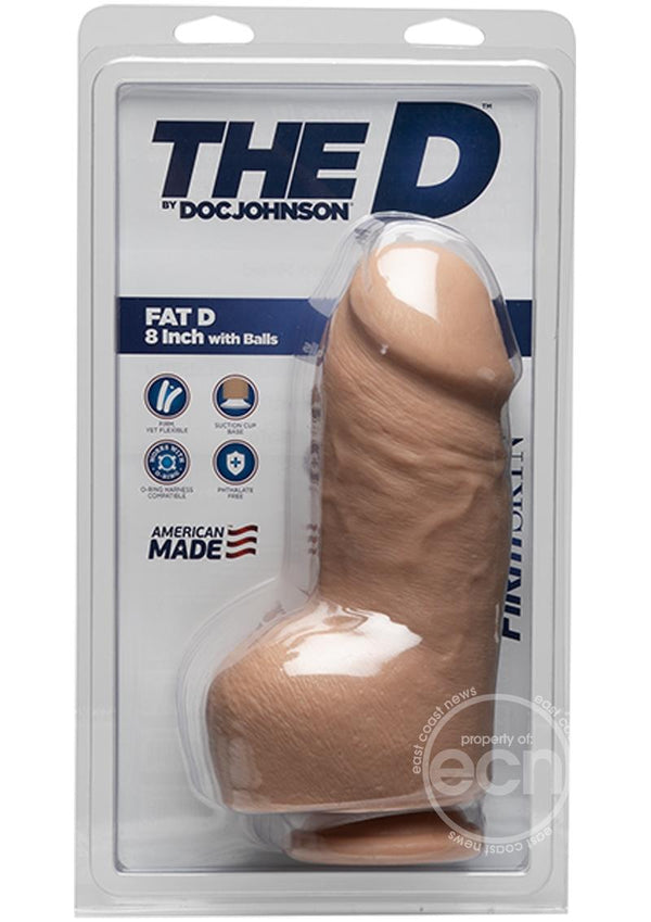 The D Fat D Firmskyn Dildo with Balls 8in