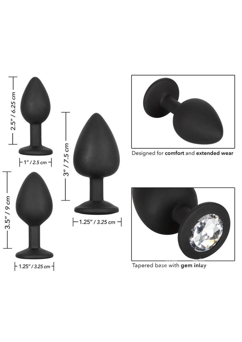 Silicone Gem Anal Kit Silicone Waterproof Black