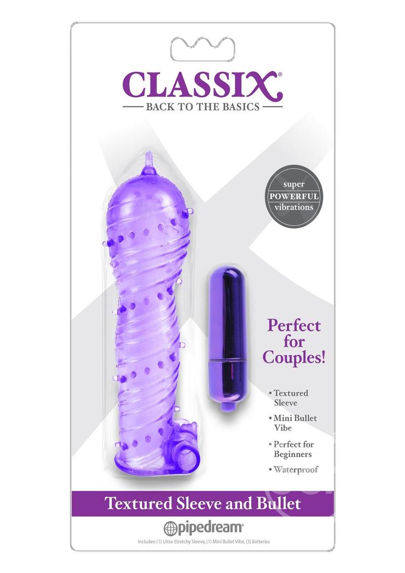 Classix Textured Sleeve and Bullet Vibrator