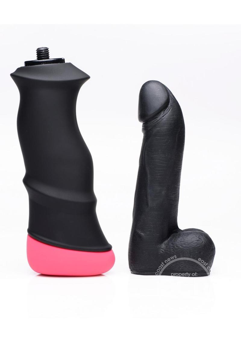 LoveBotz Mega-Pounder Hand-Held Thrusting Silicone Dildo