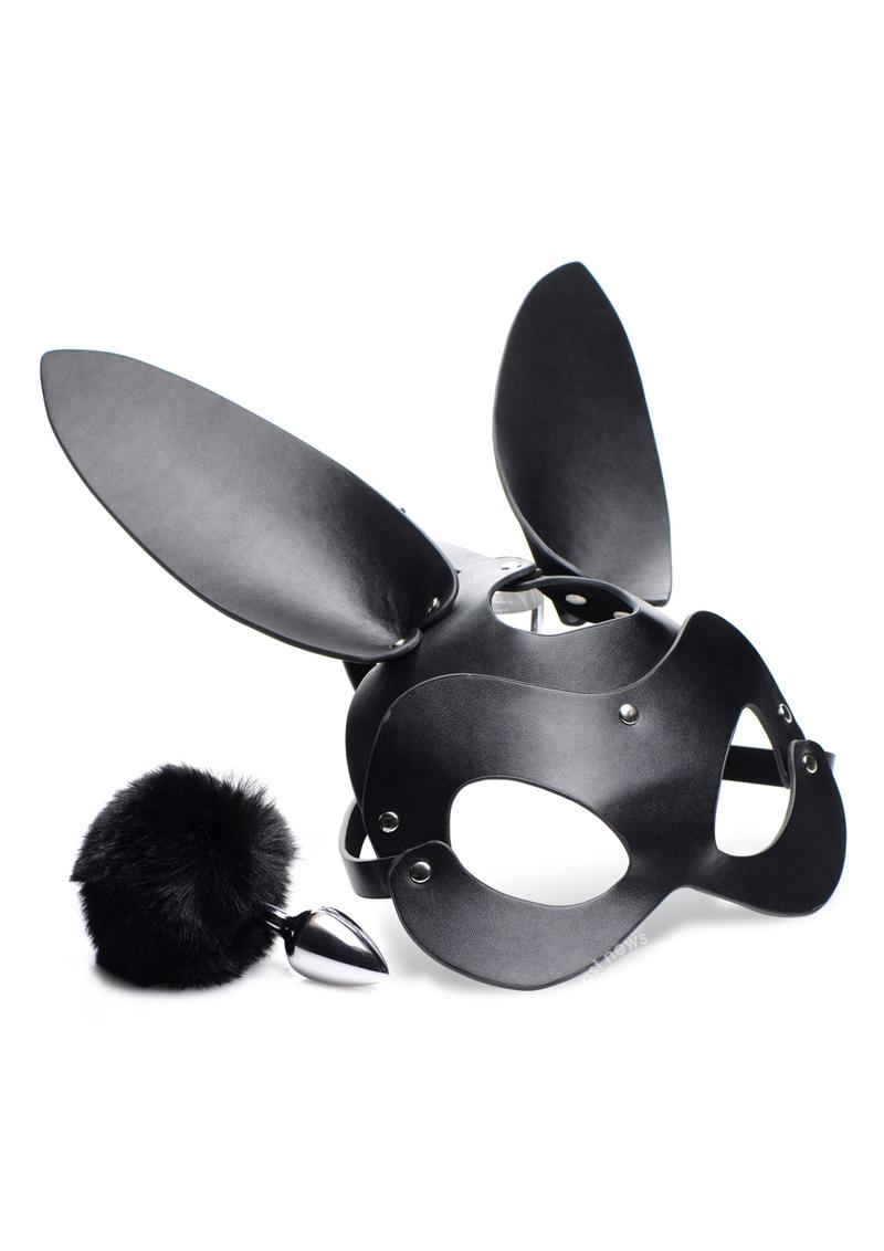 Tailz Bunny Tail Anal Plug & Mask Set