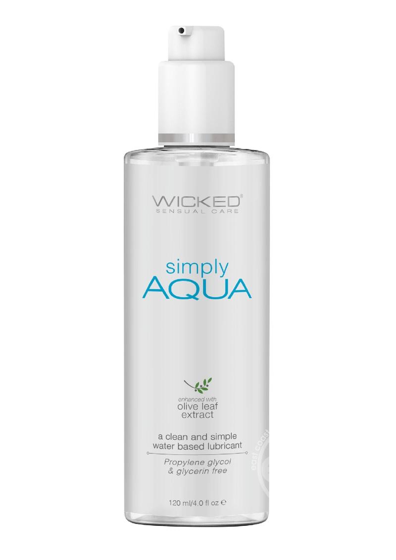 Wicked Simply Aqua Water Based Lubricant with Olive Leaf Extract