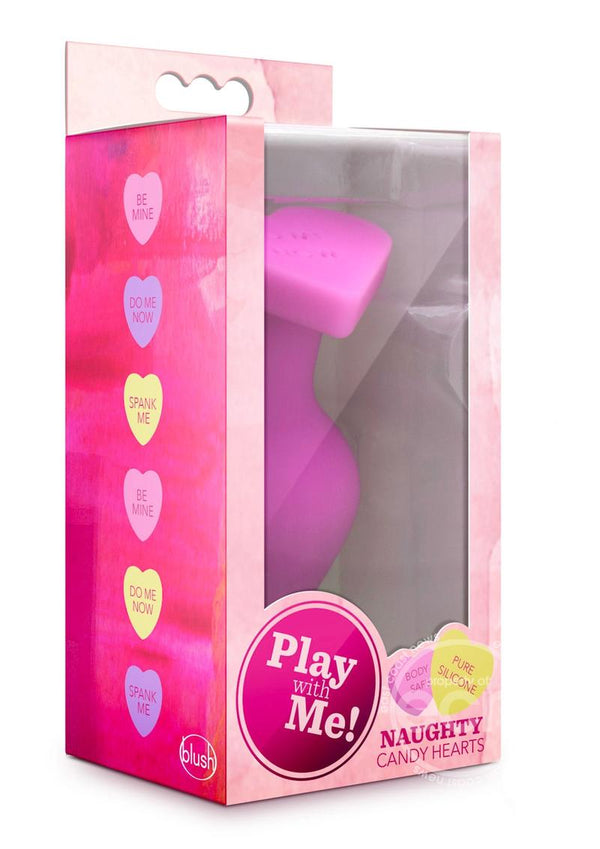 Play with Me Naughty Candy Heart Be Mine Silicone Butt Plug