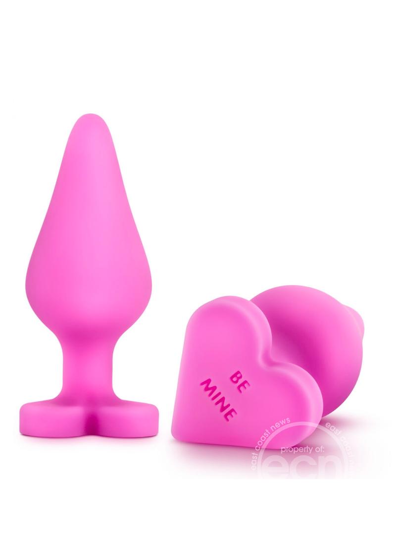 Play with Me Naughty Candy Heart Be Mine Silicone Butt Plug