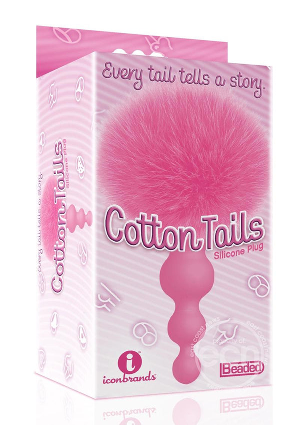 The 9's Cottontails Silicone Beaded Bunny Tail Butt Plug