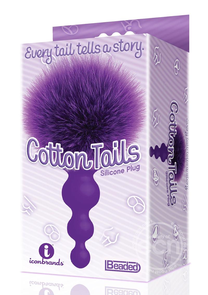 The 9's Cottontails Silicone Beaded Bunny Tail Butt Plug