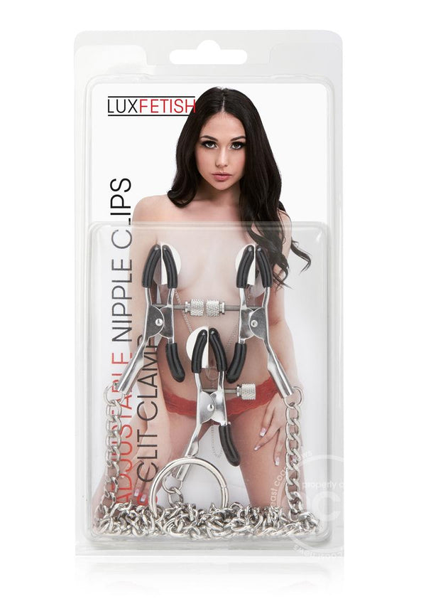 Lux Fetish Adjustable Nipple & Clitoral Clamps