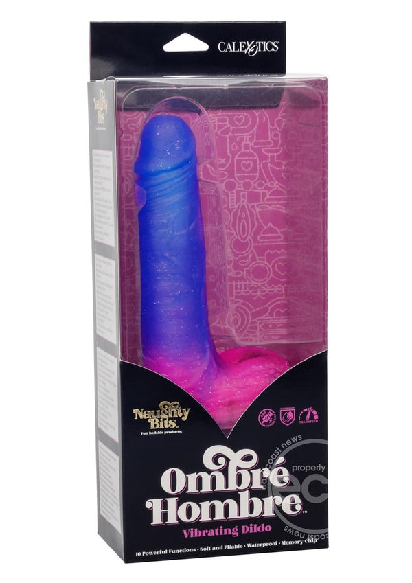 Naughty Bits Ombre Hombre Rechargeable Silicone Vibrating Dildo