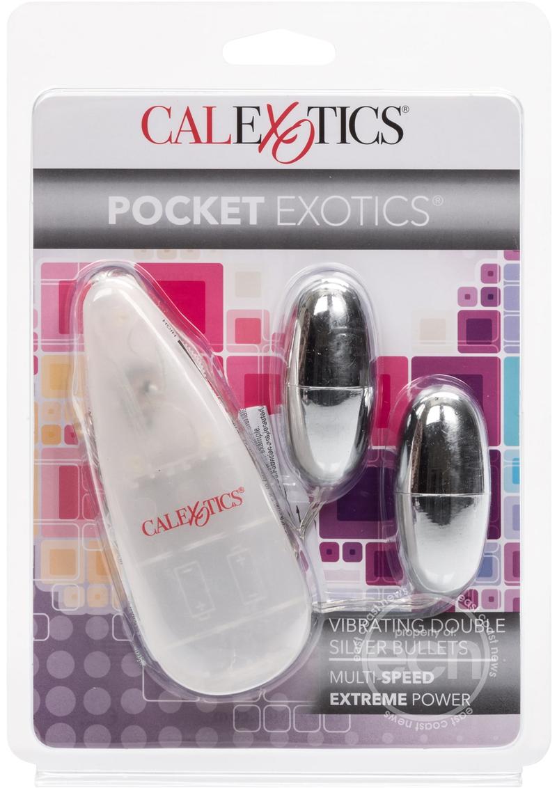 Pocket Exotics Vibrating Double Silver Bullets