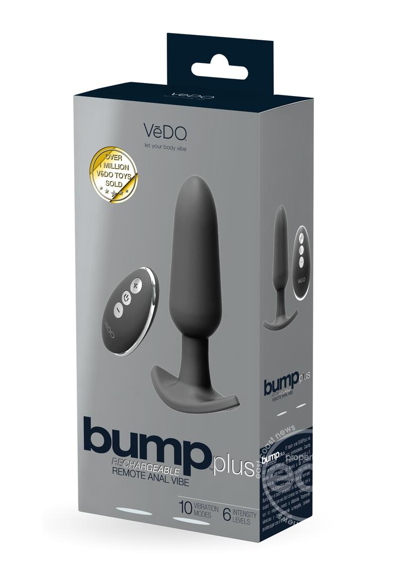 VeDO Bump Plus Rechargeable Silicone Anal Vibrator with Remote Control