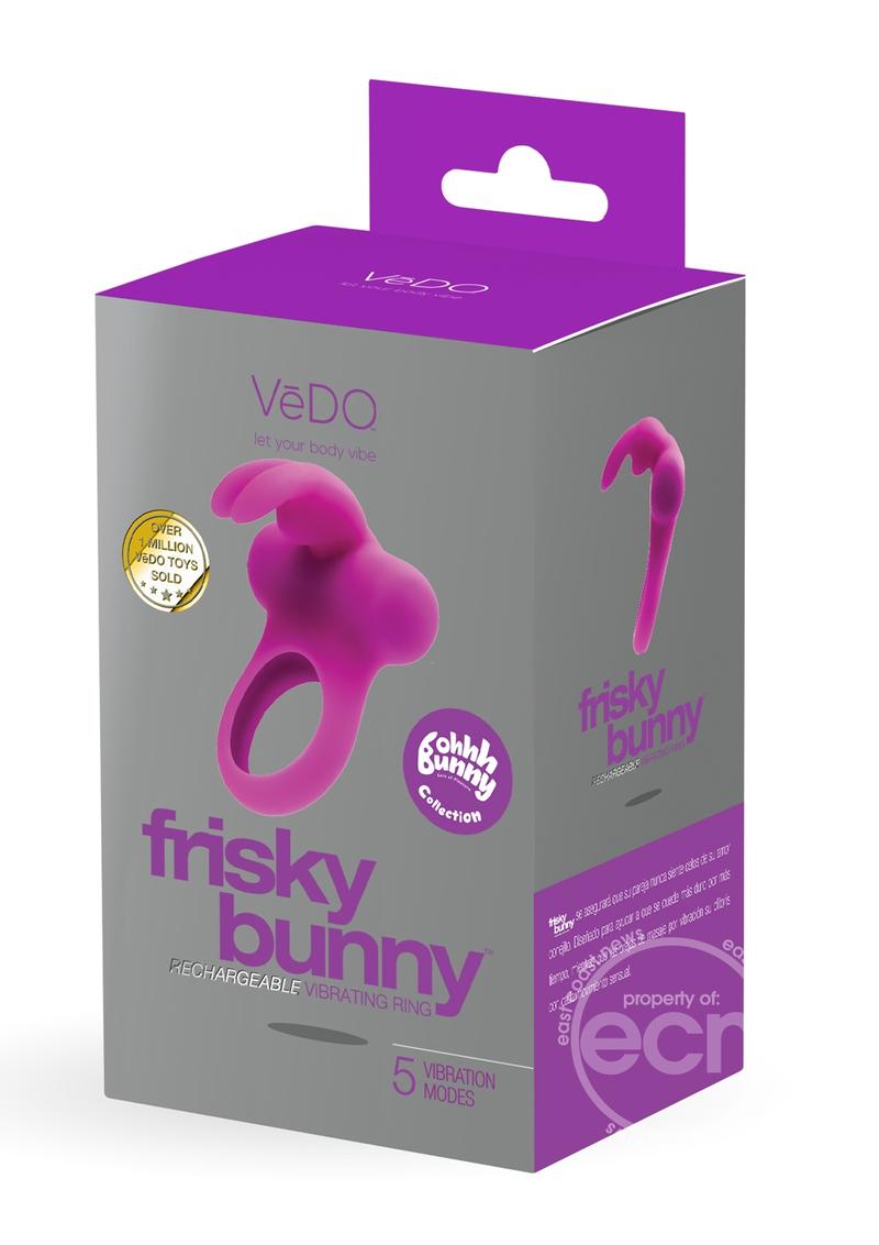 VeDO Frisky Bunny Rechargeable Silicone Vibrating Cock Ring