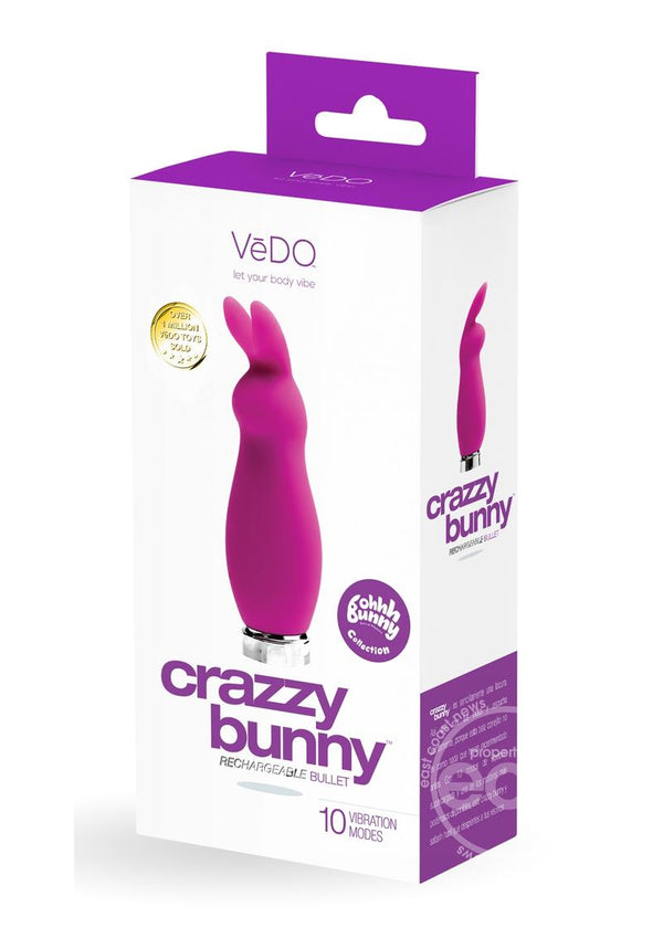 VeDO Crazzy Bunny Rechargeable Silicone Mini Vibrator