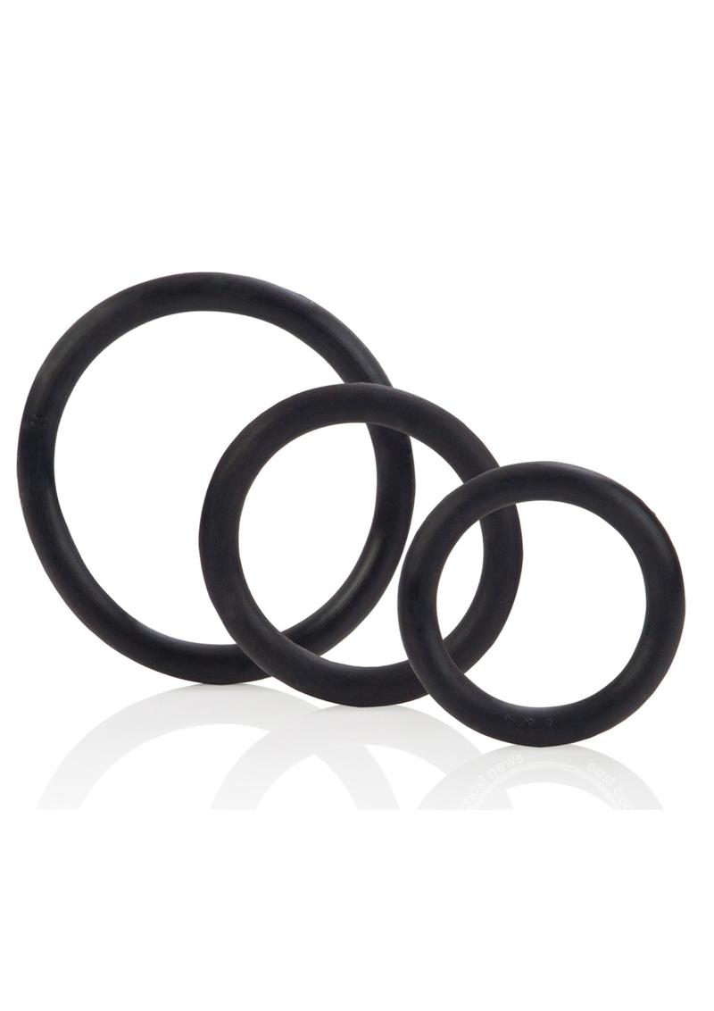 CalExotics Rubber Cock Rings (3 Piece Set)