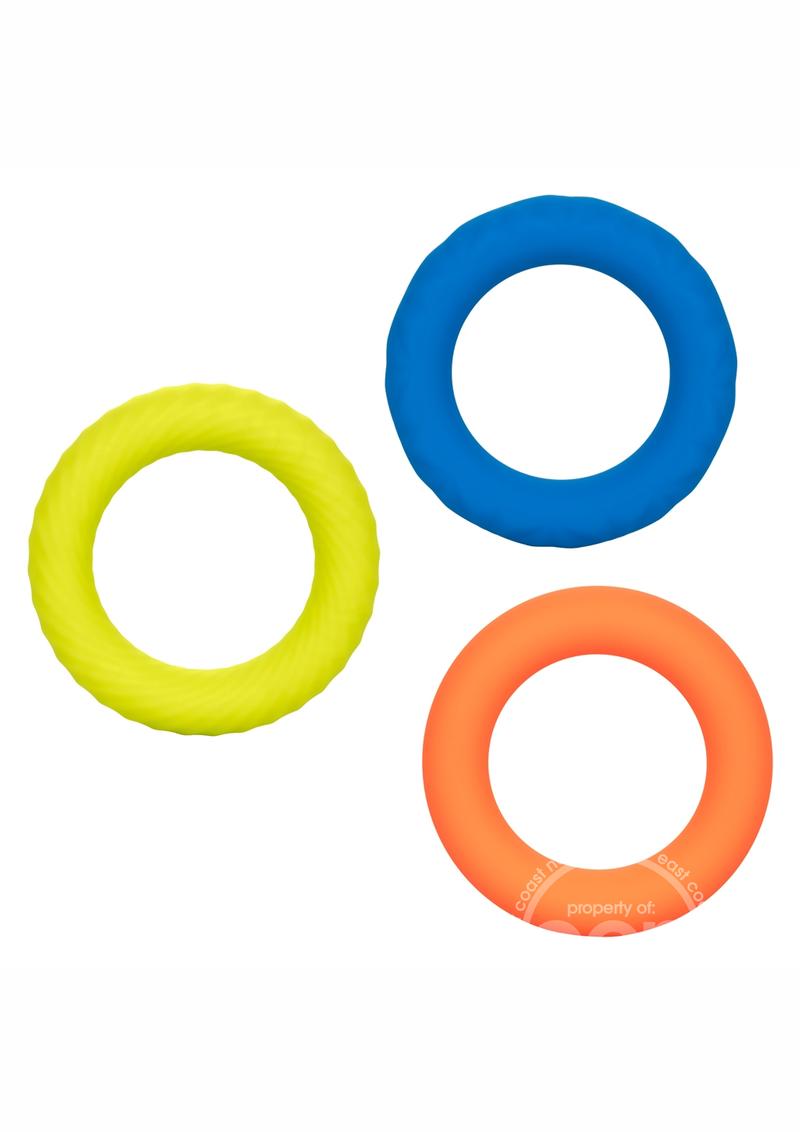 Link Up Ultra Soft Climax Silicone Cock Ring Set (3 Pieces)