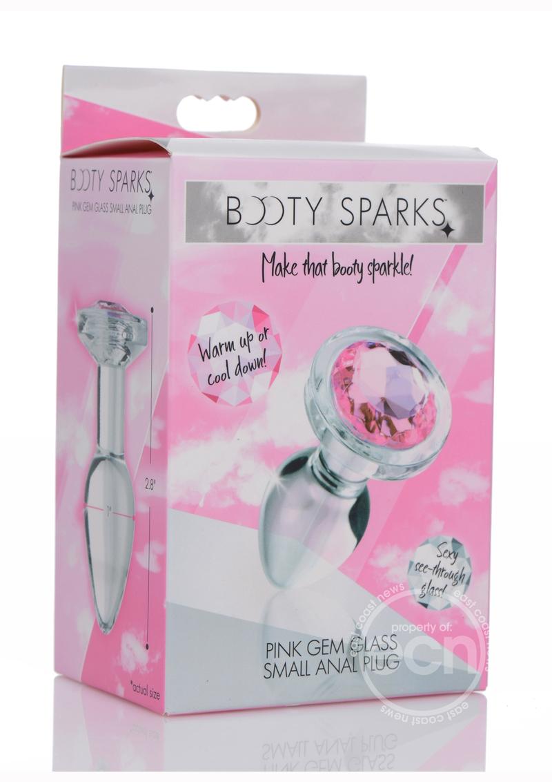 Booty Sparks Pink Gem Glass Anal Plug