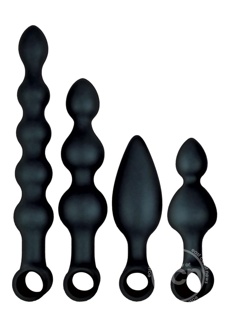 Anal-Ese Collection Silicone Rechargeable Vibrating Anal Fantasy Kit (Set of 5)