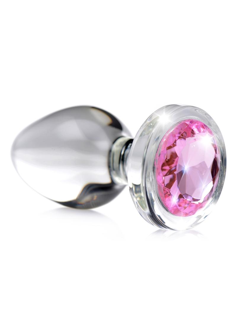 Booty Sparks Pink Gem Glass Anal Plug