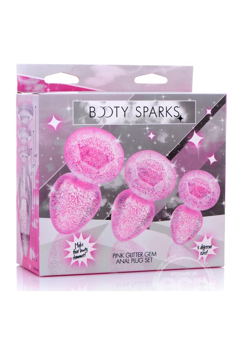 Booty Sparks Glitter Gem Anal Plug Set 3pc - S/M/L