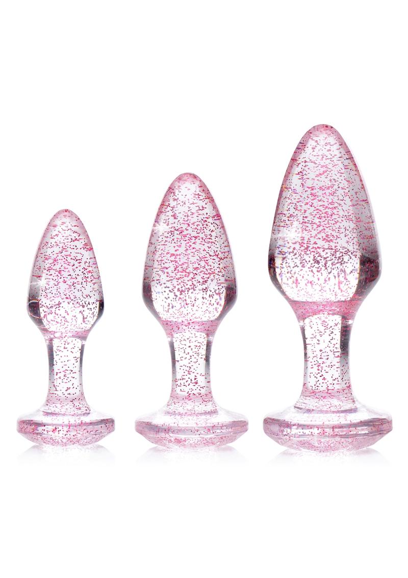 Booty Sparks Glitter Gem Anal Plug Set 3pc - S/M/L