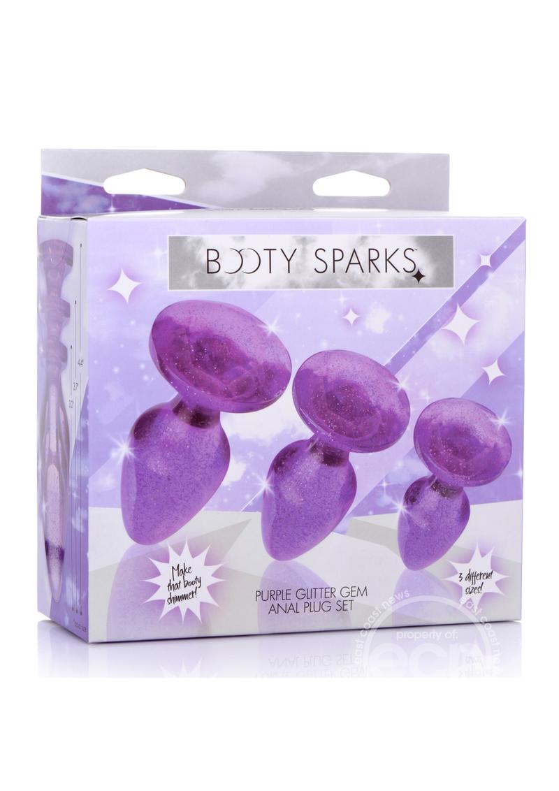 Booty Sparks Glitter Gem Anal Plug Set 3pc - S/M/L