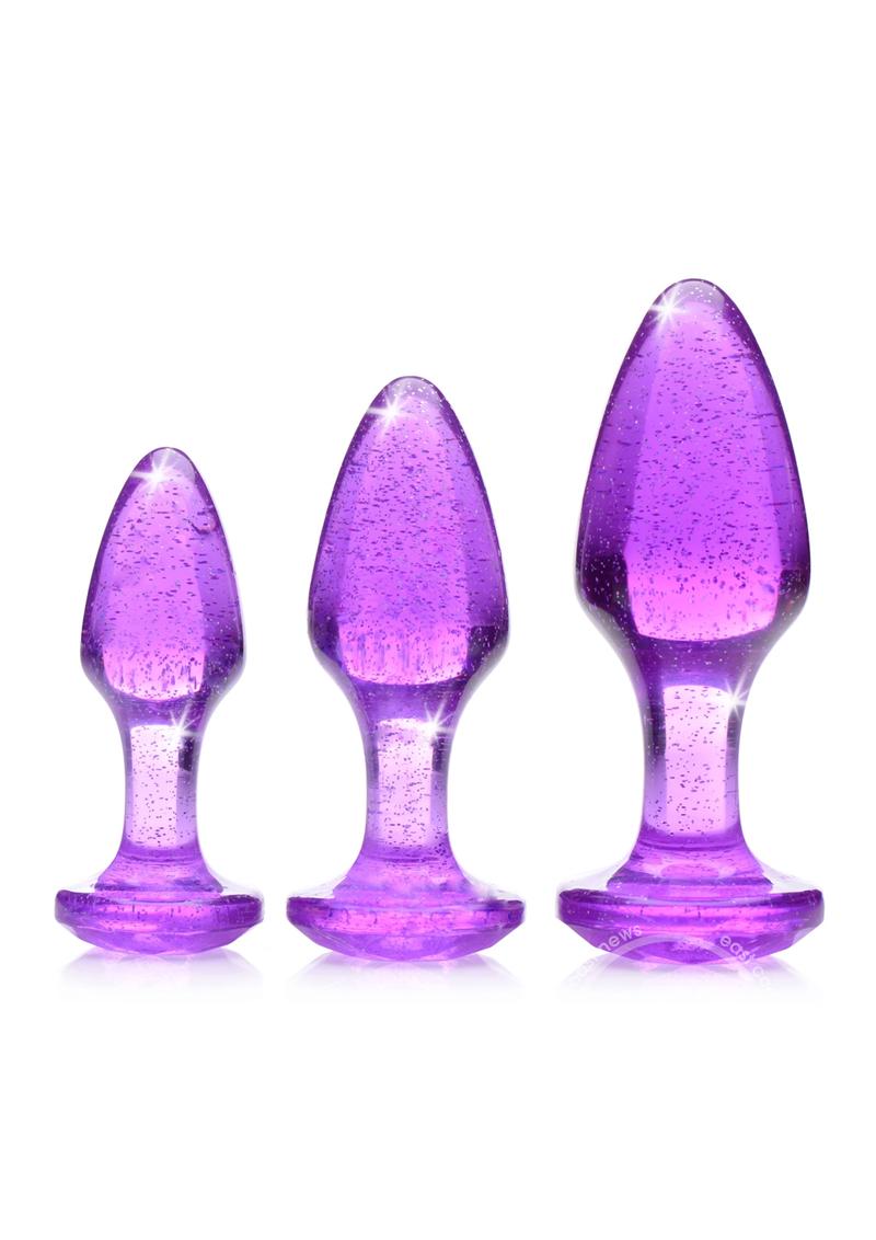 Booty Sparks Glitter Gem Anal Plug Set 3pc - S/M/L