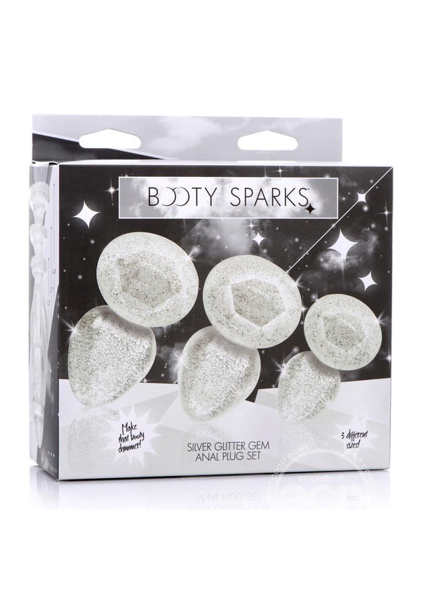 Booty Sparks Glitter Gem Anal Plug Set 3pc - S/M/L