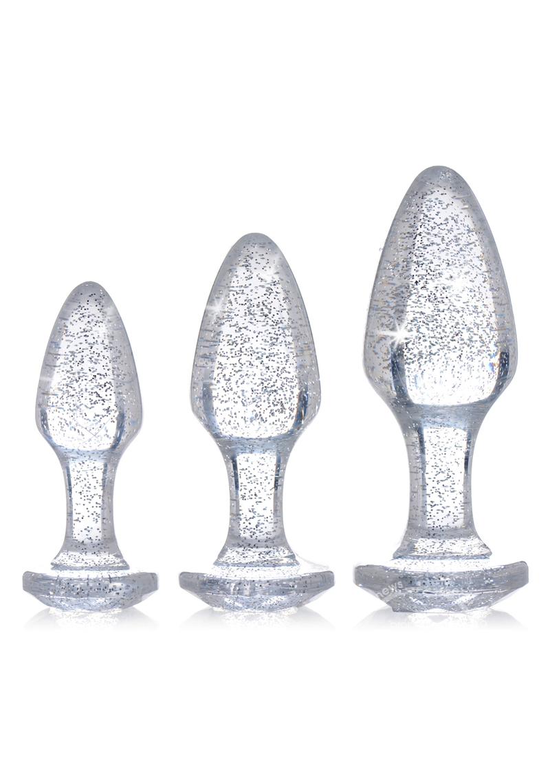 Booty Sparks Glitter Gem Anal Plug Set 3pc - S/M/L