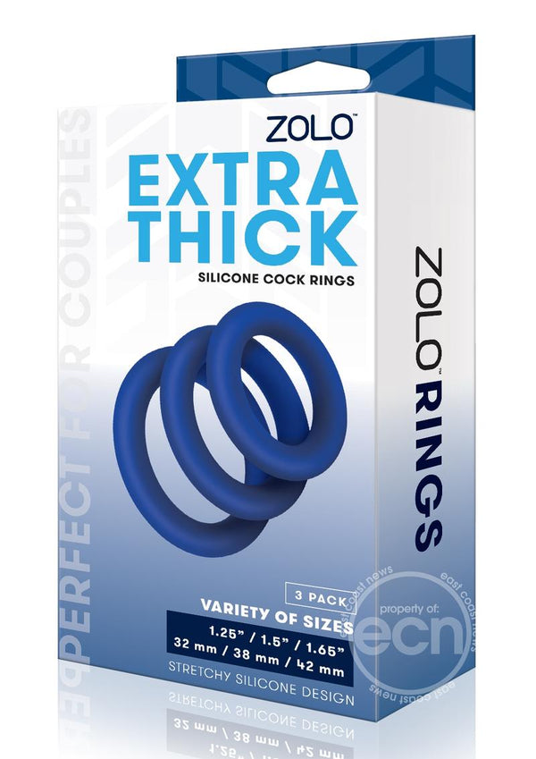 ZOLO Extra Thick Silicone Cock Ring (3 pack)