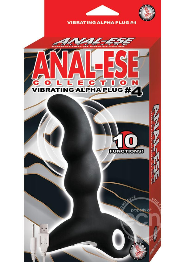 Anal-Ese Collection Rechargeable Vibrating Silicone Alpha Plug #4