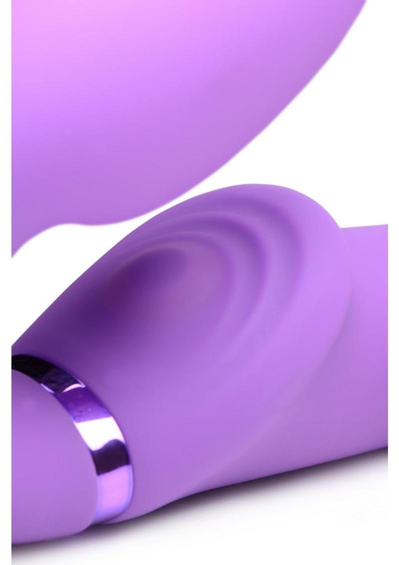 Strap U Ergo-Fit G-Pulse Silicone Rechargeable 10X Dual Dildo Strapless Strap-On with Remote Control