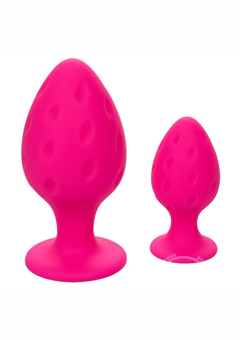 Cheeky Silicone Textured Anal Plugs Large/Small