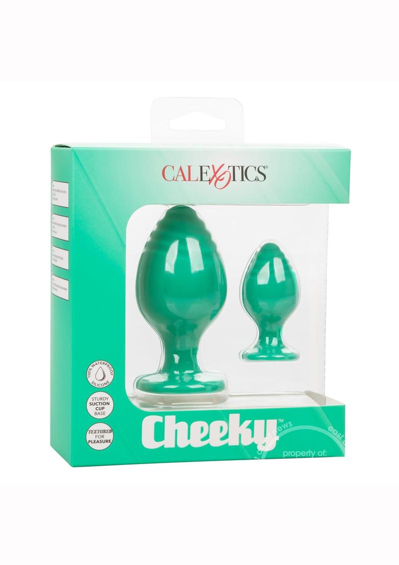 Cheeky Silicone Textured Anal Plugs Large/Small