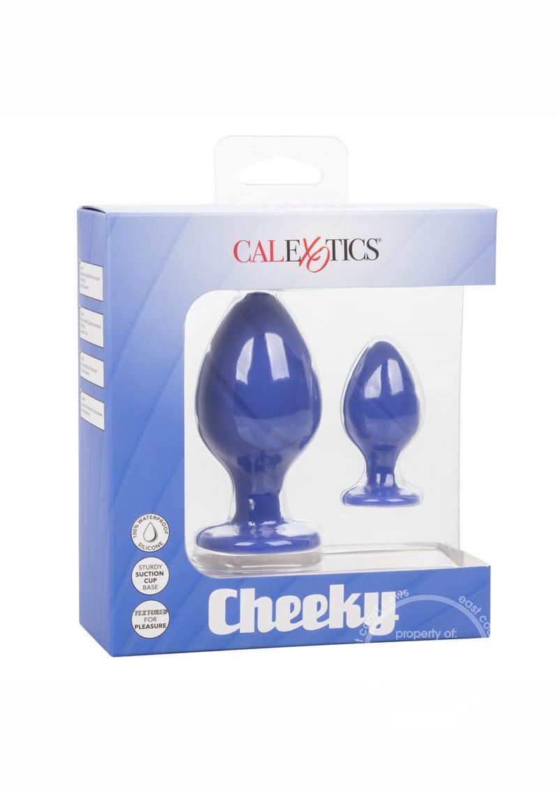 Cheeky Silicone Textured Anal Plugs Large/Small