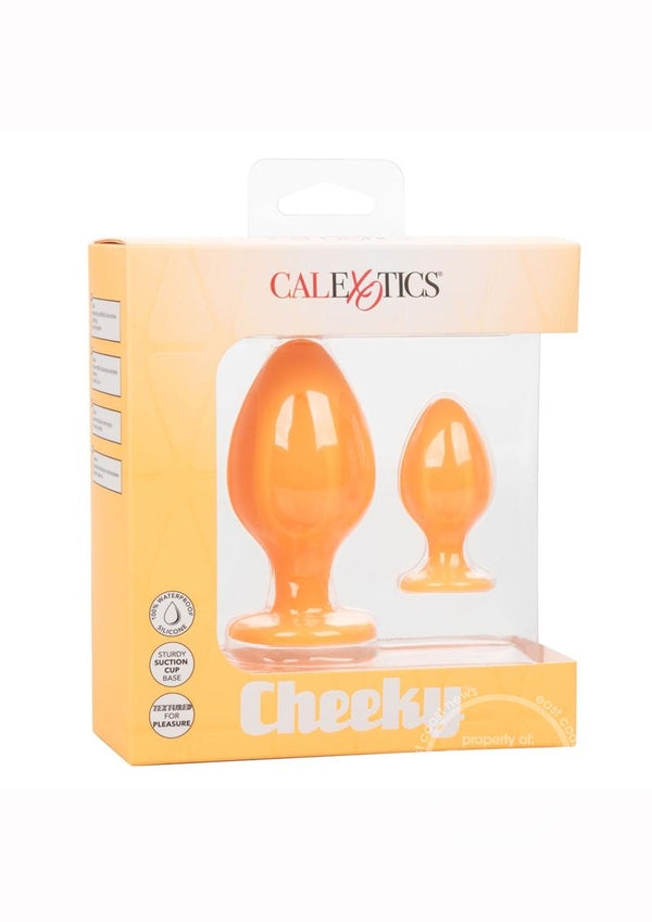 Cheeky Silicone Textured Anal Plugs Large/Small