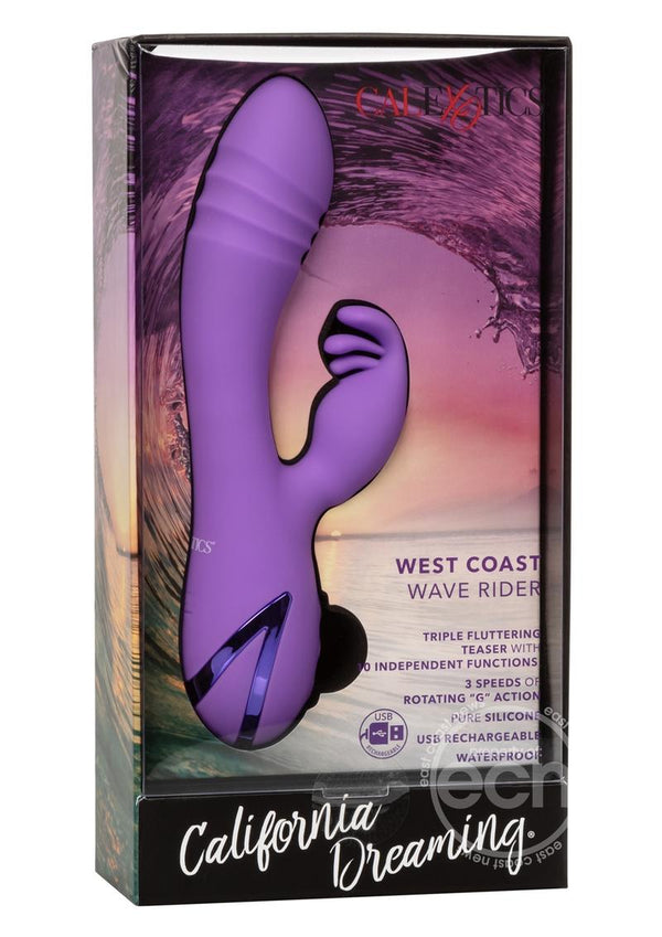 California Dreaming West Coast Wave Rider Silicone Rechargeable Rabbit Vibrator