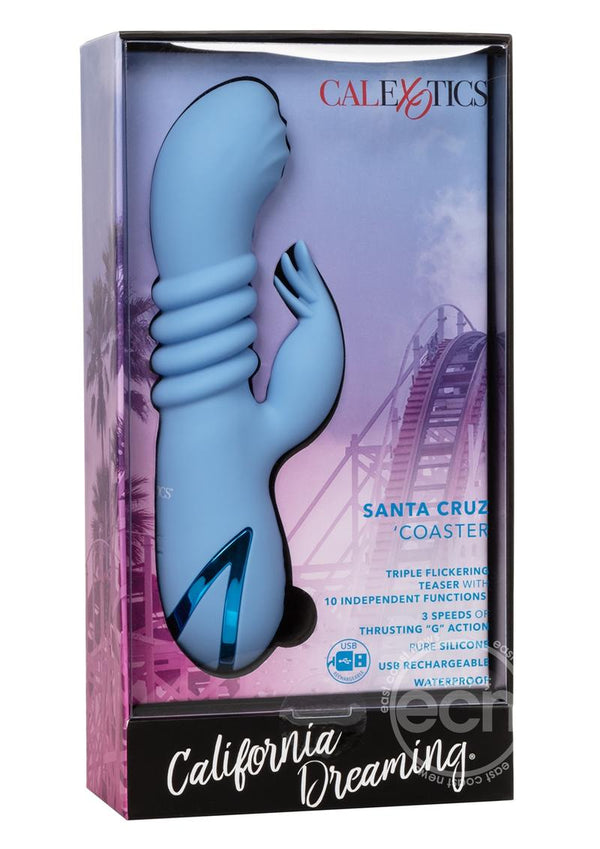 California Dreaming Santa Cruz Coaster Silicone Rechargeable Rabbit Vibrator