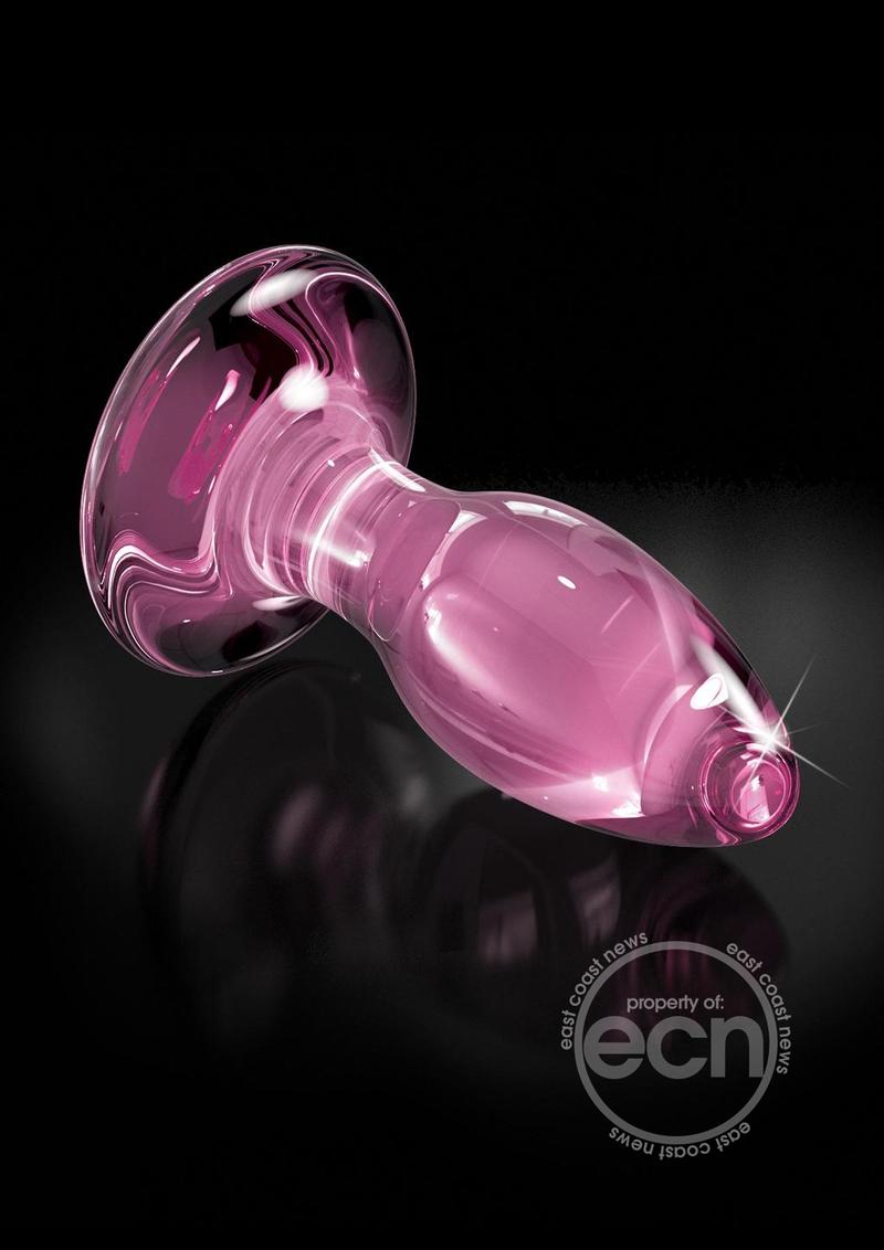 Icicles No. 90 Glass Anal Plug with Bendable Silicone Suction Cup