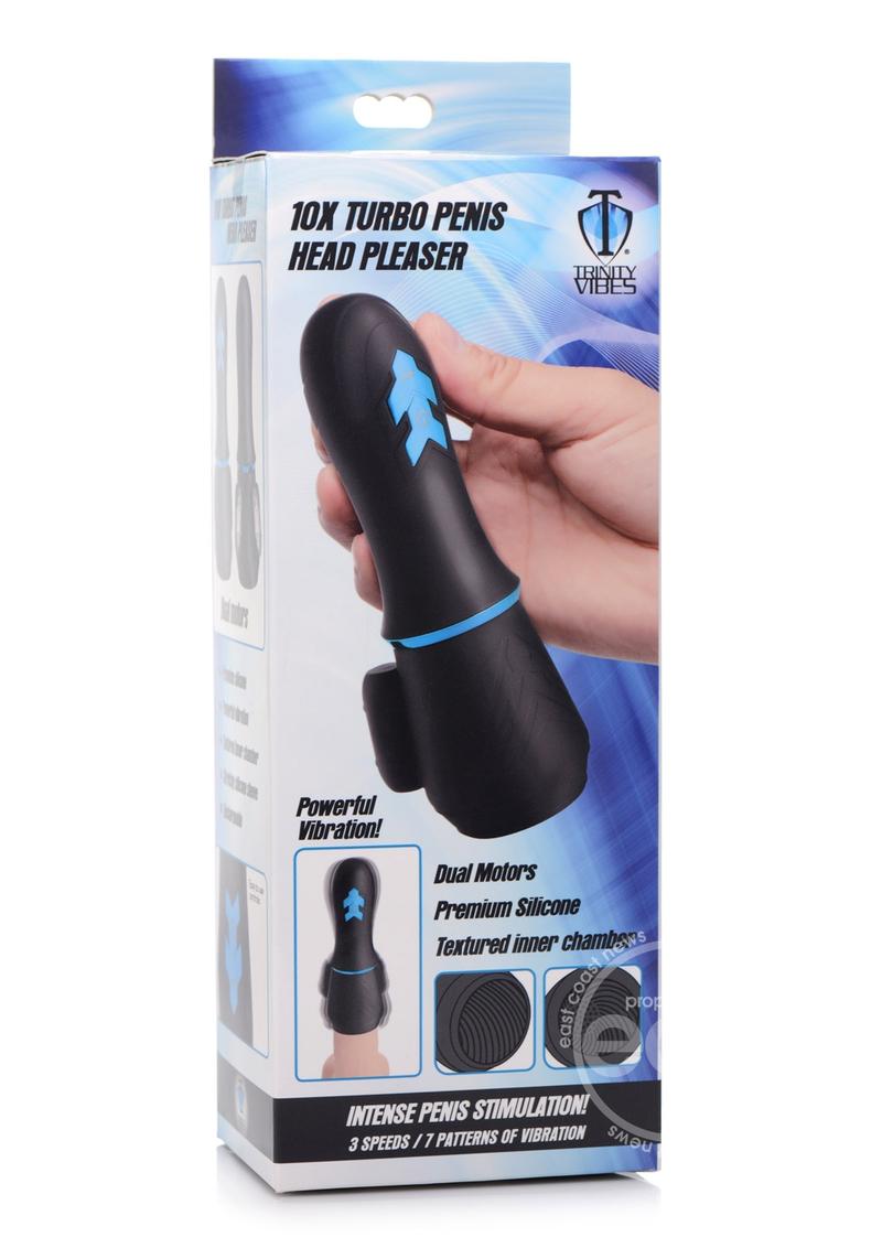 Trinity Men 10X Turbo Silicone Rechargeable Penis Head Pleaser