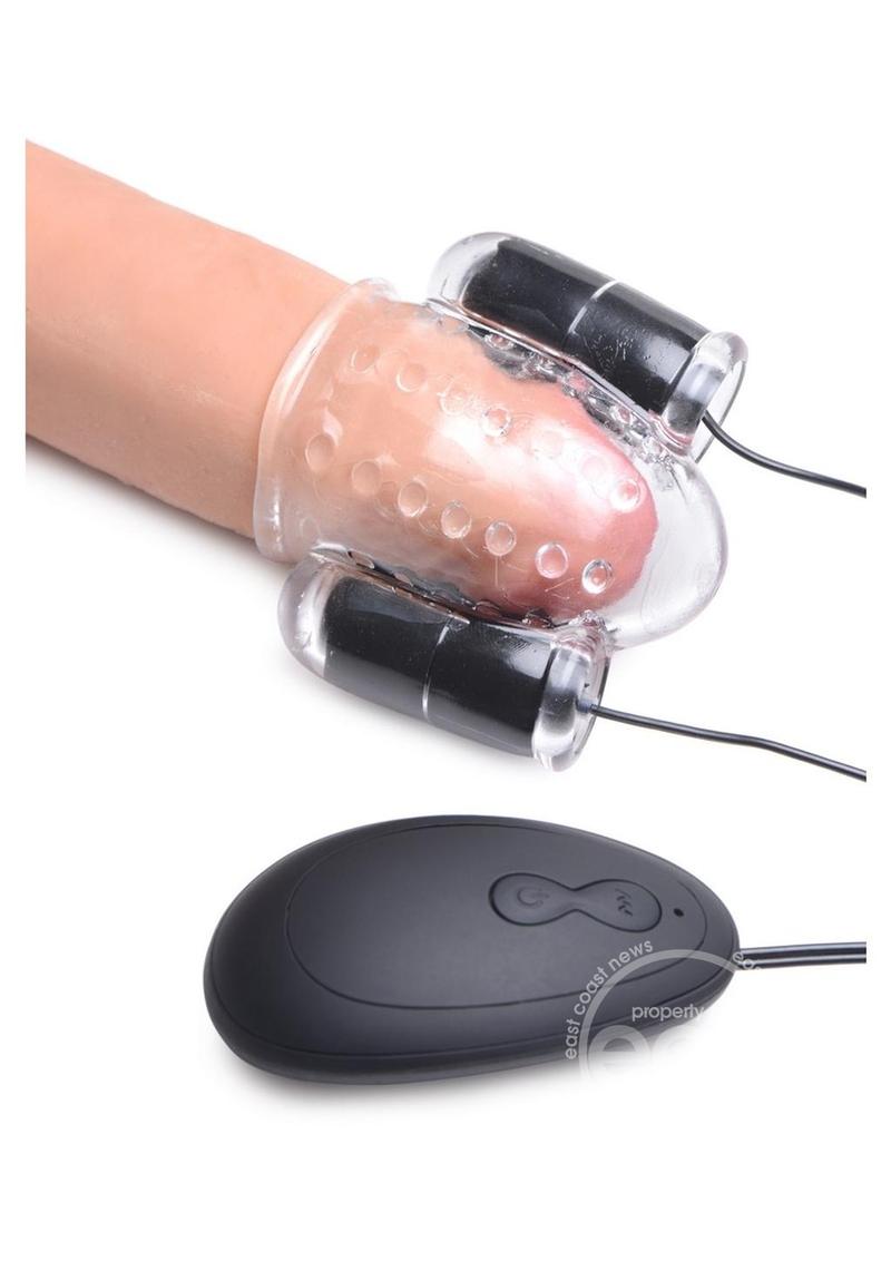 Trinity Men Twin Bullet Penis Head Teaser with Remote Control