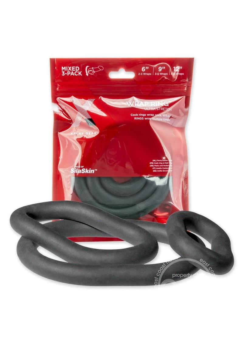 The Xplay Mix Pack Silicone Wrap Ring Ultra Stretch 6, 9, 12in (3 pack)