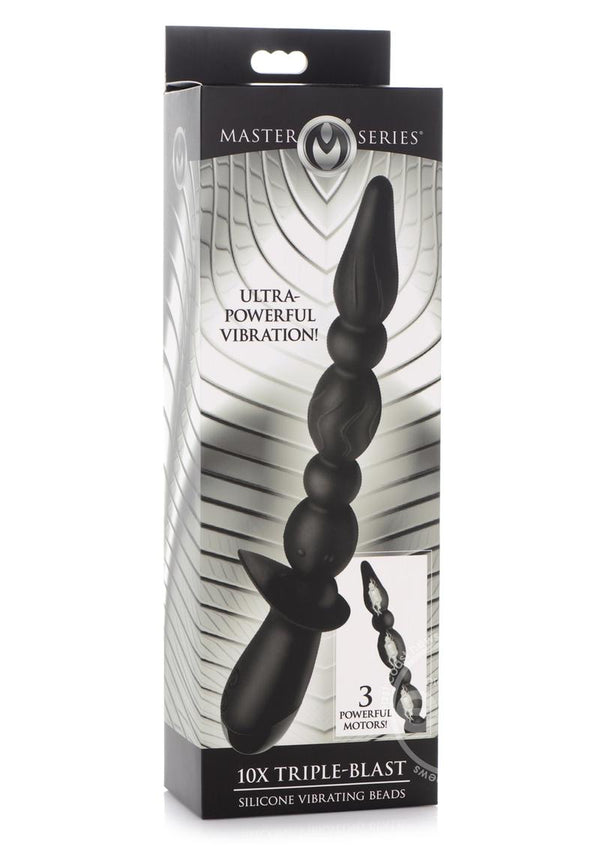 Master Series 10X Triple-Blast Silicone Vibrating Beads