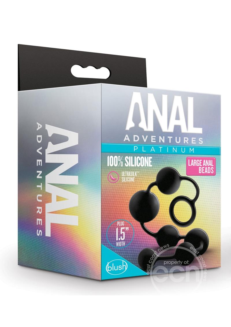 Anal Adventure Platinum Silicone Large Anal Beads