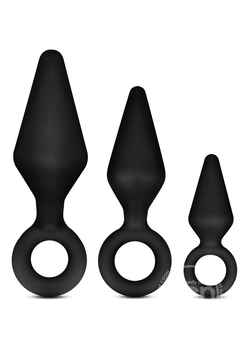 Anal Adventures Platinum Silicone Loop Plug Kit (Set of 3)