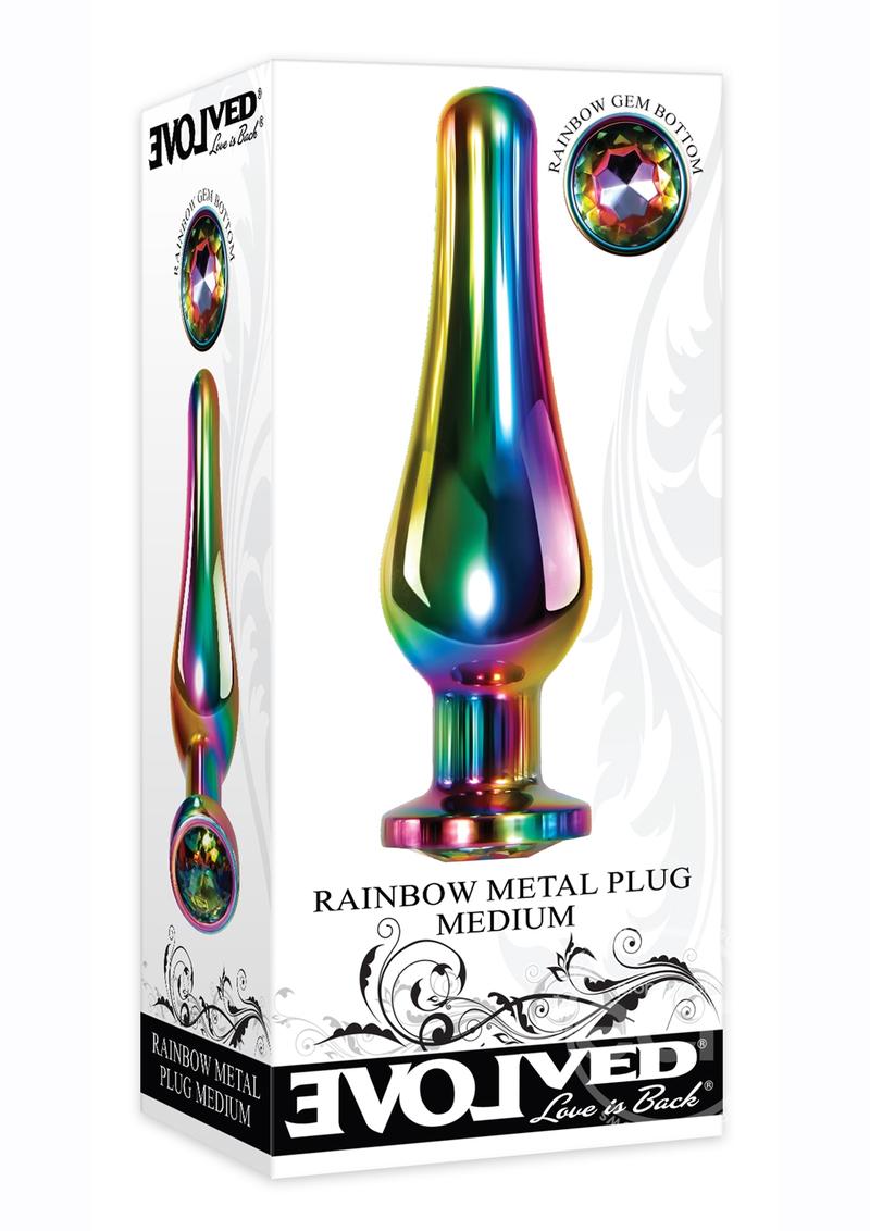 Rainbow Metal Anal Plug