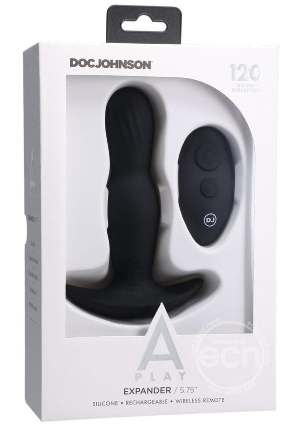 Doc Johnson A-Play Expander Rechargeable Silicone Anal Plug with Remote Control