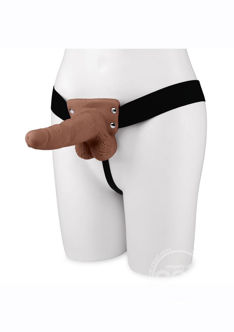 Lux Fetish Rechargeable Strap-on with Balls 6in