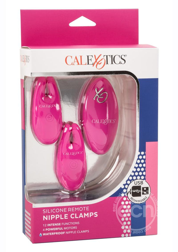 CalExotics Silicone Remote Rechargeable Nipple Clamps