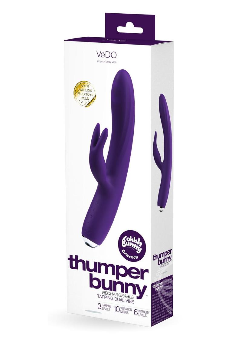 VeDO Thumper Bunny Silicone Rabbit Vibrator - Purple