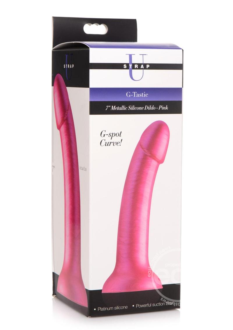 Strap U G-Tastic Metallic Silicone Dildo 7in