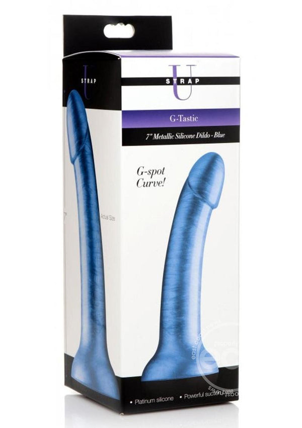 Strap U G-Tastic Metallic Silicone Dildo 7in